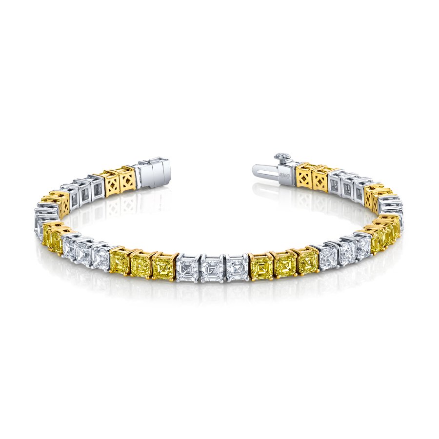 14.2 Carat Alternating Yellow Diamond Bracelet - Chapel Hills Jewelry