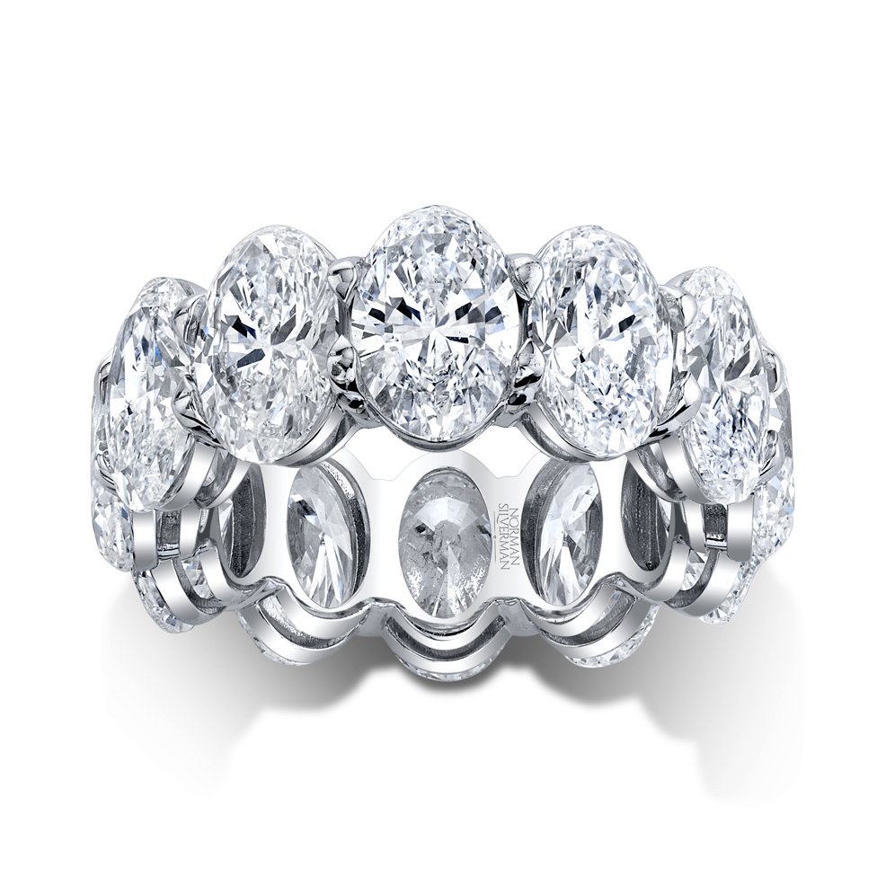 14.51 Carat Oval Cut Eternity Band - Chapel Hills Jewelry