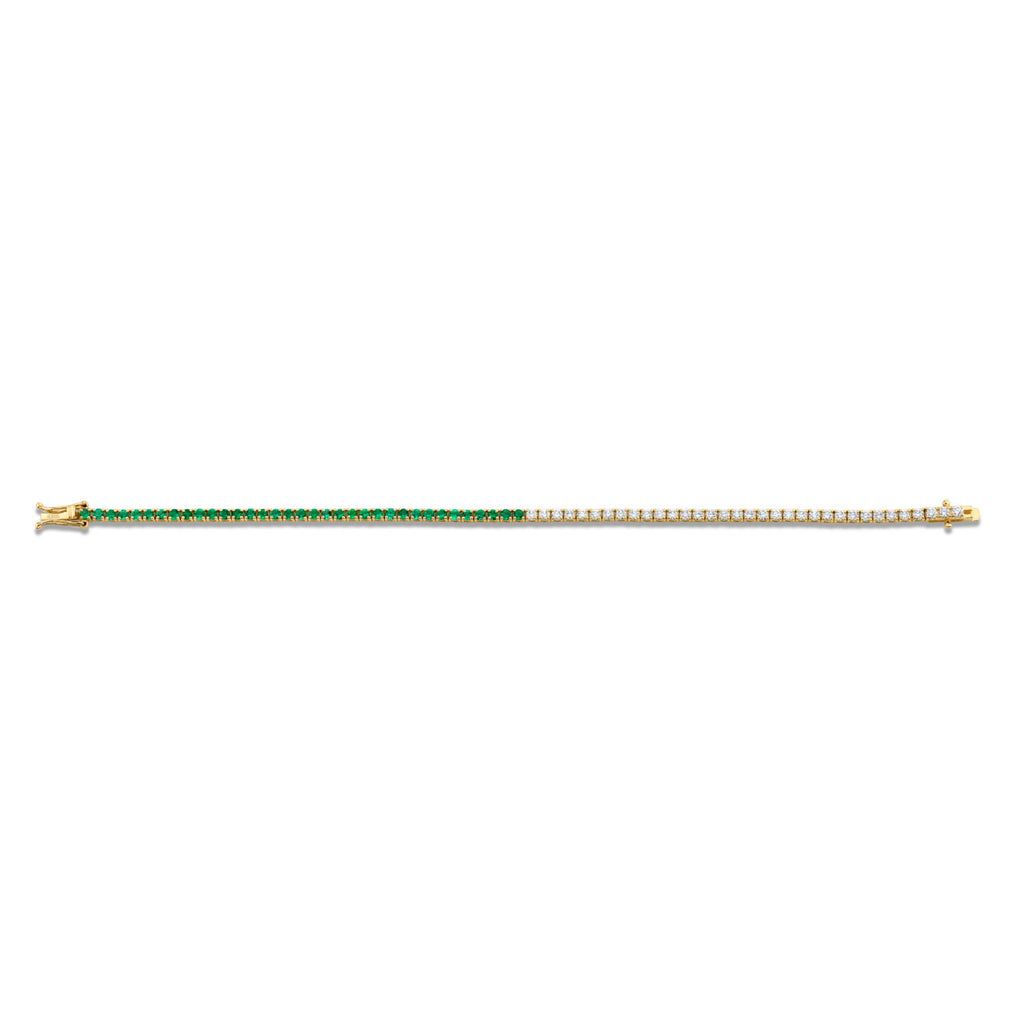 2.78 Carat Straight line 18K Yellow Gold Bracelet - Chapel Hills Jewelry