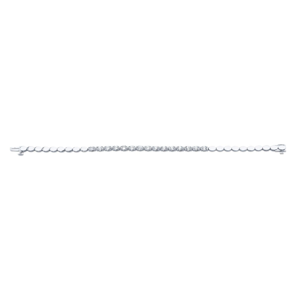 2.8 Carat Oval Shape Straight Line Bracelet - Chapel Hills Jewelry