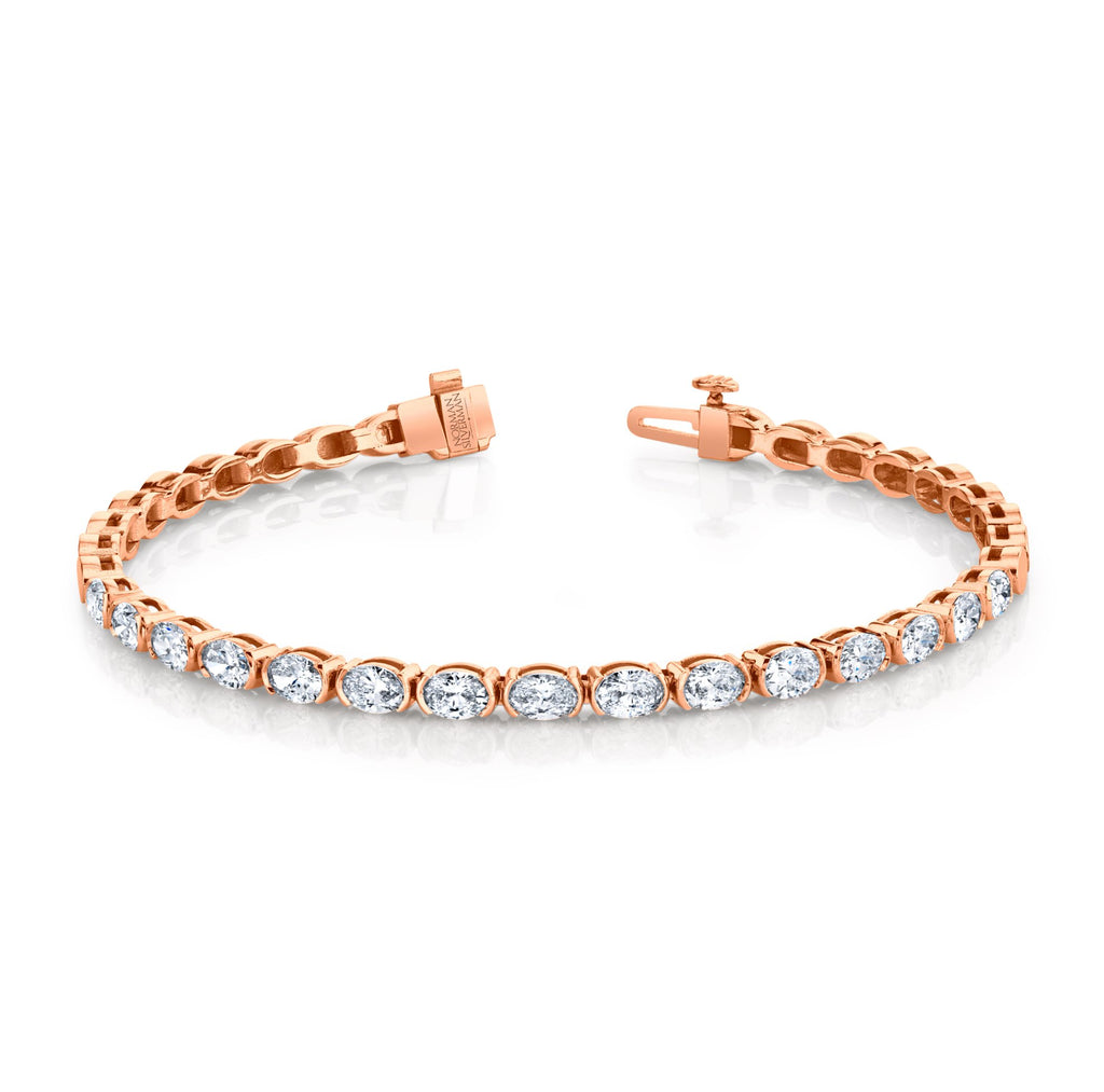 2.8 Carat Oval Shape Straight Line Bracelet - Chapel Hills Jewelry