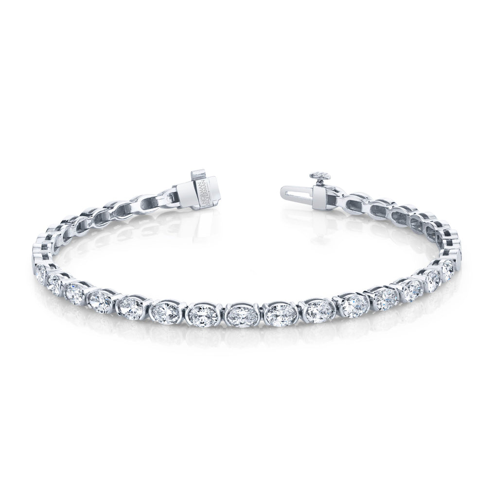 2.8 Carat Oval Shape Straight Line Bracelet - Chapel Hills Jewelry