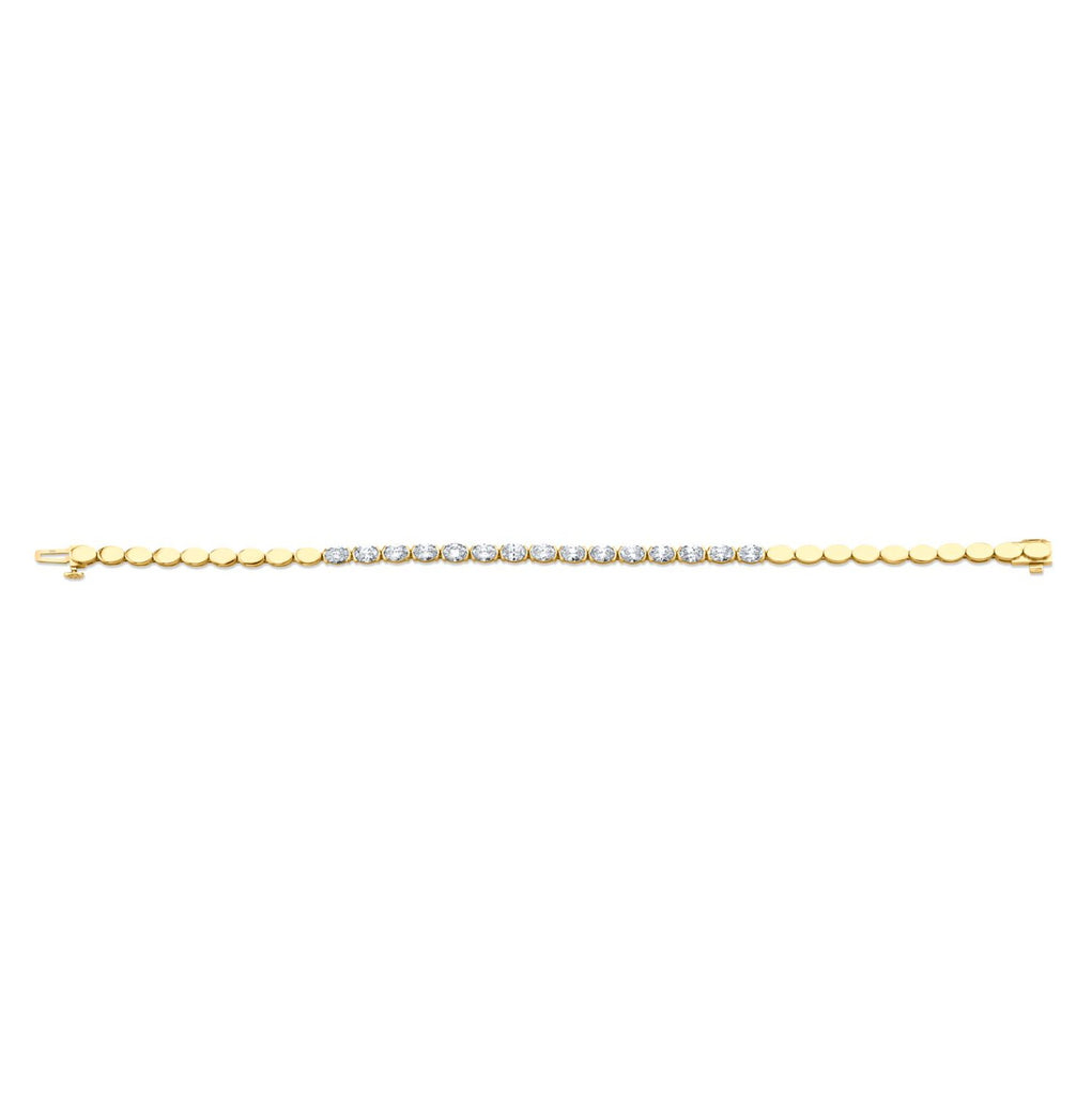 2.8 Carat Oval Shape Straight Line Bracelet - Chapel Hills Jewelry