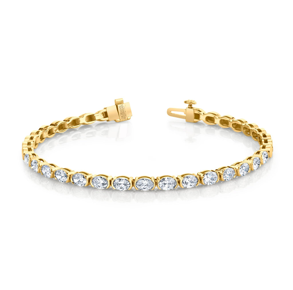 2.8 Carat Oval Shape Straight Line Bracelet - Chapel Hills Jewelry