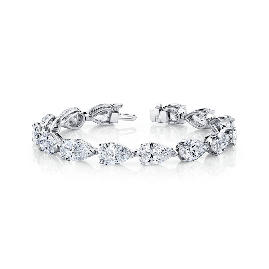 28 Carat Pear Shape Diamond Bracelet - Chapel Hills Jewelry