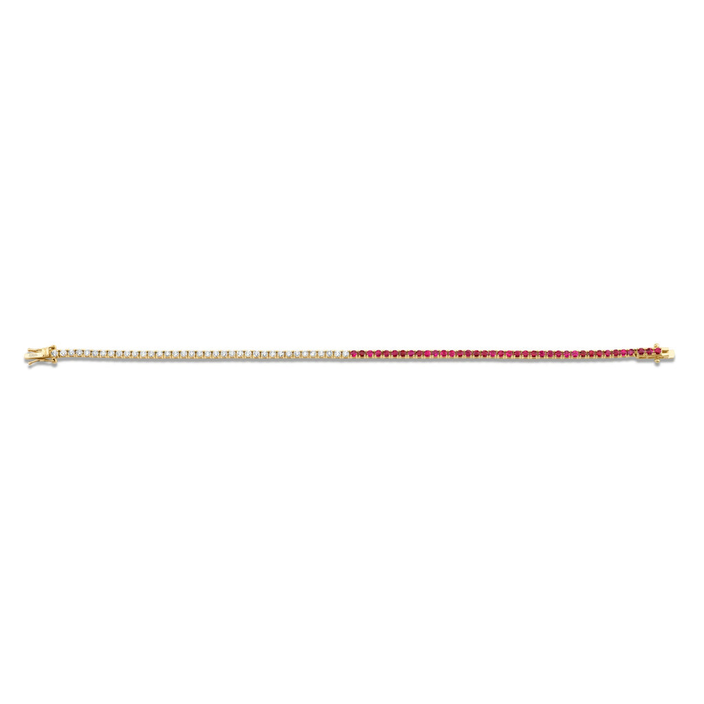 2.80 Carat 14k Rose Gold Straight Line Bracelet - Chapel Hills Jewelry