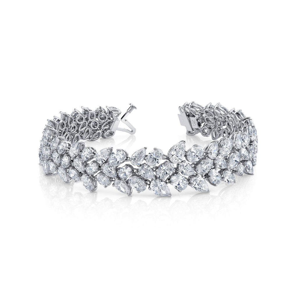 28.58 Carat Oval and Pear Shape Diamonds Bracelet - Chapel Hills Jewelry