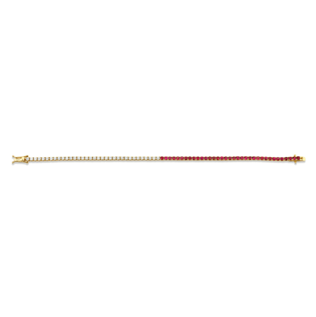 3.82 Carat 50/50 Ruby & Diamond Bracelet - Chapel Hills Jewelry