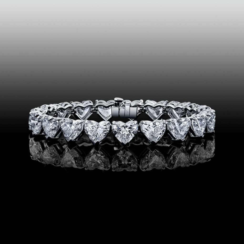 38.98 Carat Heart Shape Diamond Bracelet - Chapel Hills Jewelry