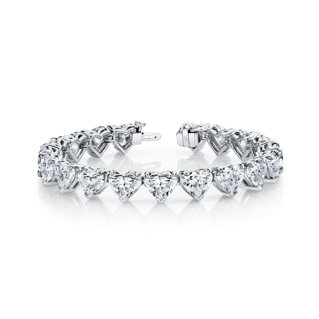 38.98 Carat Heart Shape Diamond Bracelet - Chapel Hills Jewelry