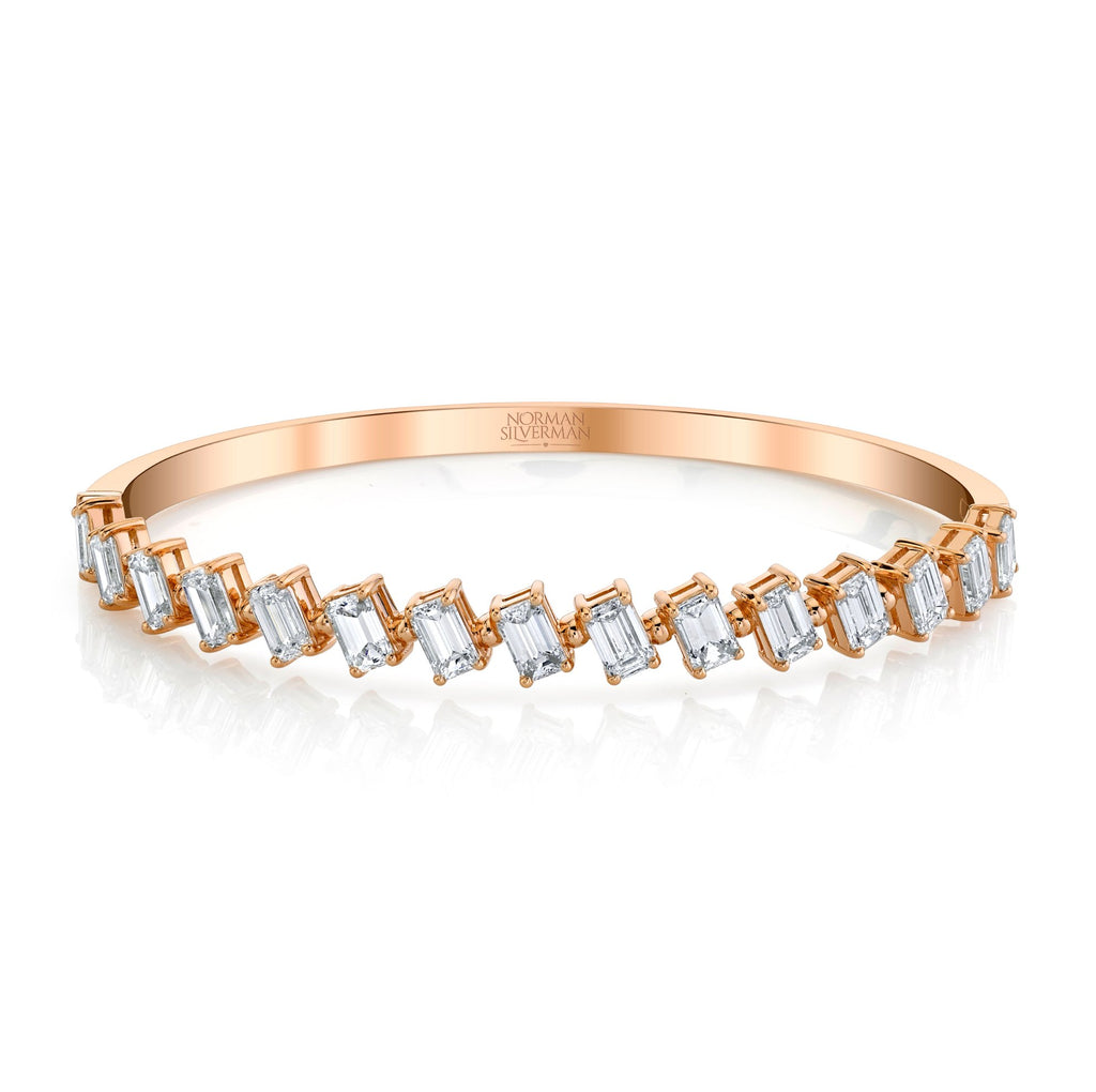 5.20 Carat Emerald Cuts 18k Rose Gold Bracelet - Chapel Hills Jewelry