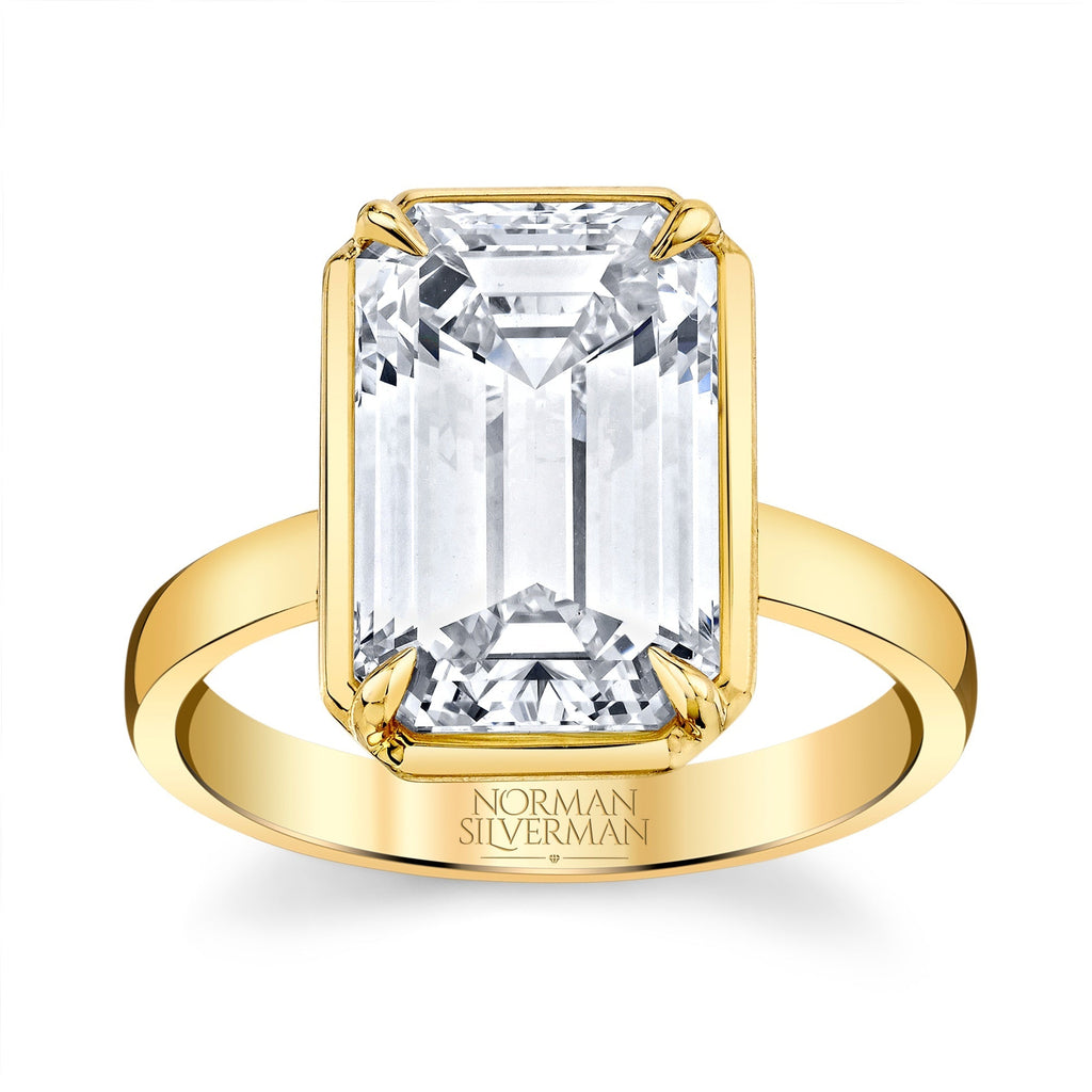 5.27 Carat Emerald Cut Diamond Ring - Chapel Hills Jewelry