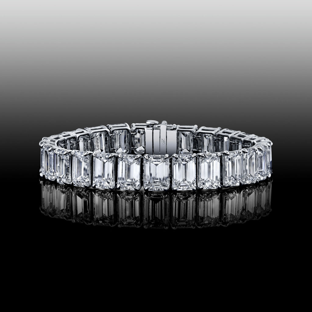 54 Carat Emerald Cut Diamond Bracelet - Chapel Hills Jewelry