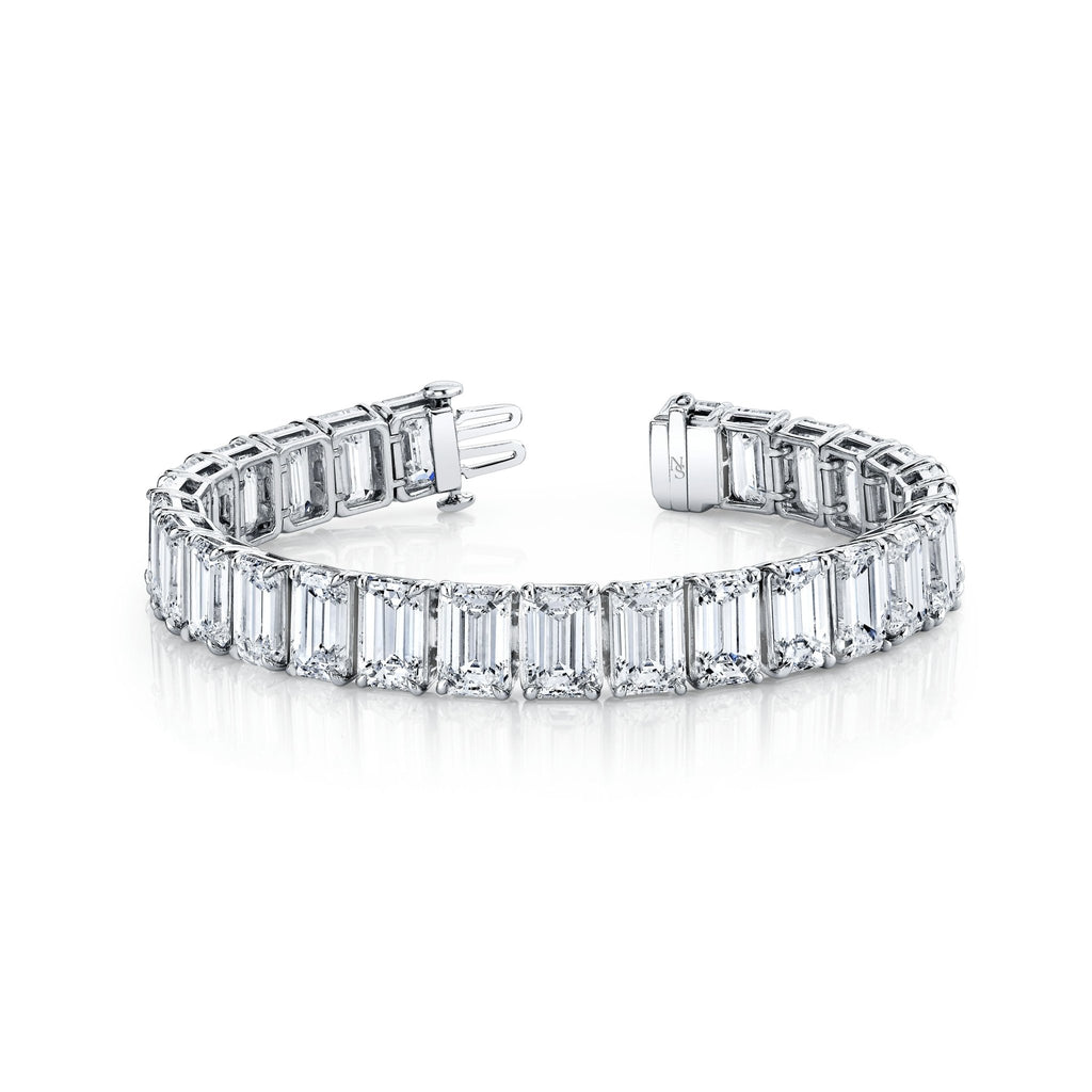 54 Carat Emerald Cut Diamond Bracelet - Chapel Hills Jewelry