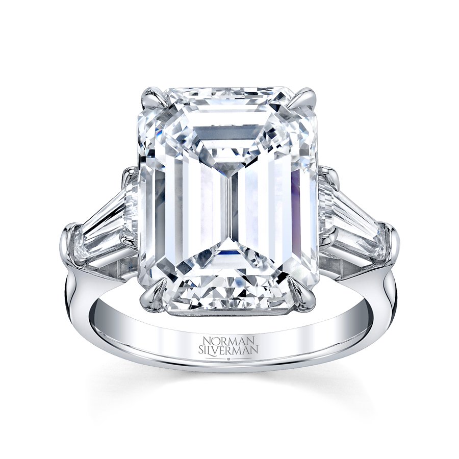 8.43 Carat Platinum Emerald - Cut Diamond Ring - Chapel Hills Jewelry