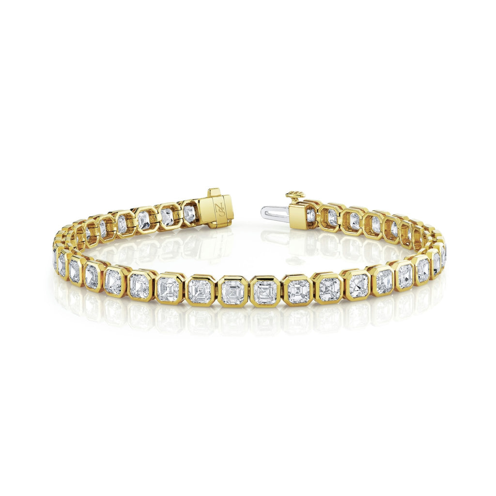 Asscher Cut Diamonds Bezel Bracelet - Chapel Hills Jewelry