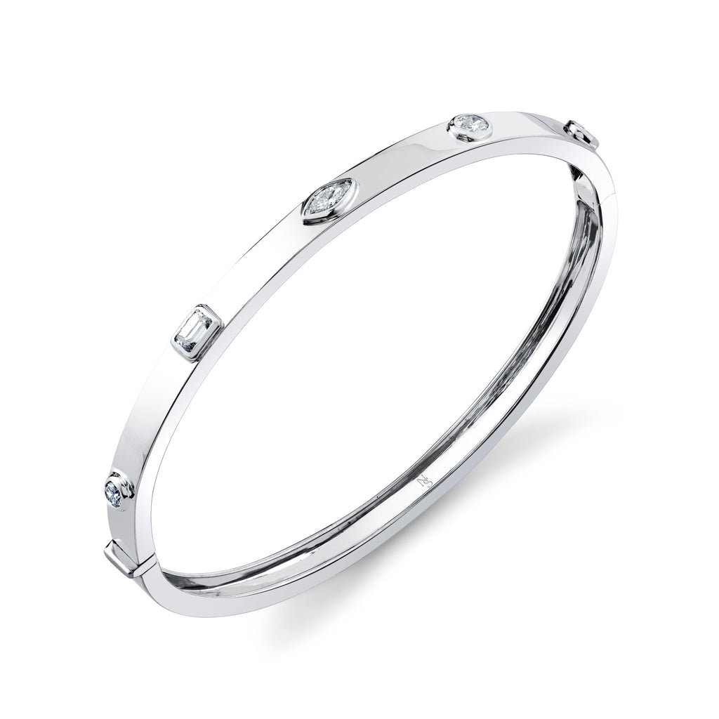 Bangle with Fancy Shape Diamonds - Chapel Hills Jewelry