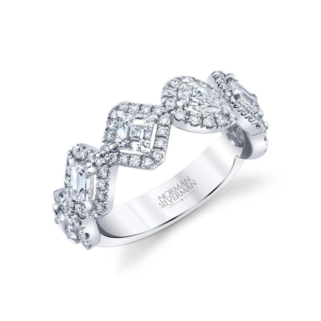 Contemporary PAVÉ HALFWAY BAND - Chapel Hills Jewelry