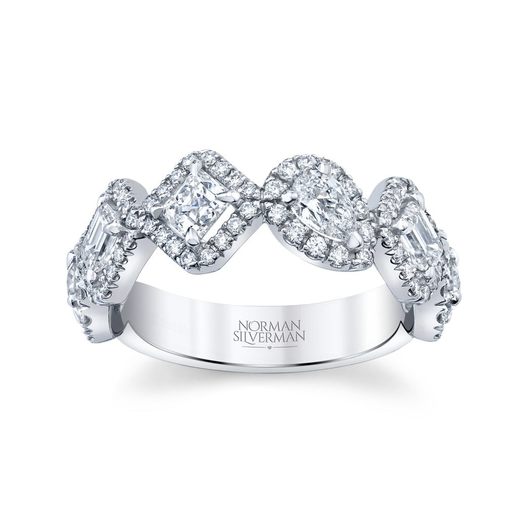 Contemporary PAVÉ HALFWAY BAND - Chapel Hills Jewelry