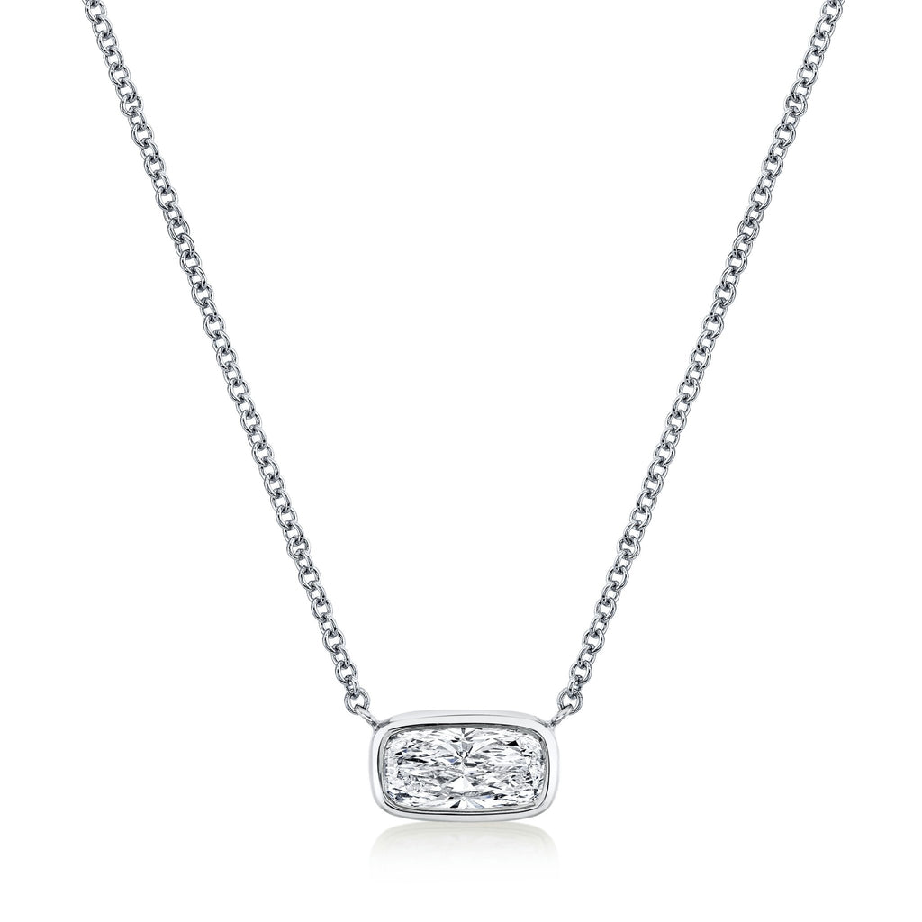 Cushion Cut Diamond Bezel Pendant - Chapel Hills Jewelry