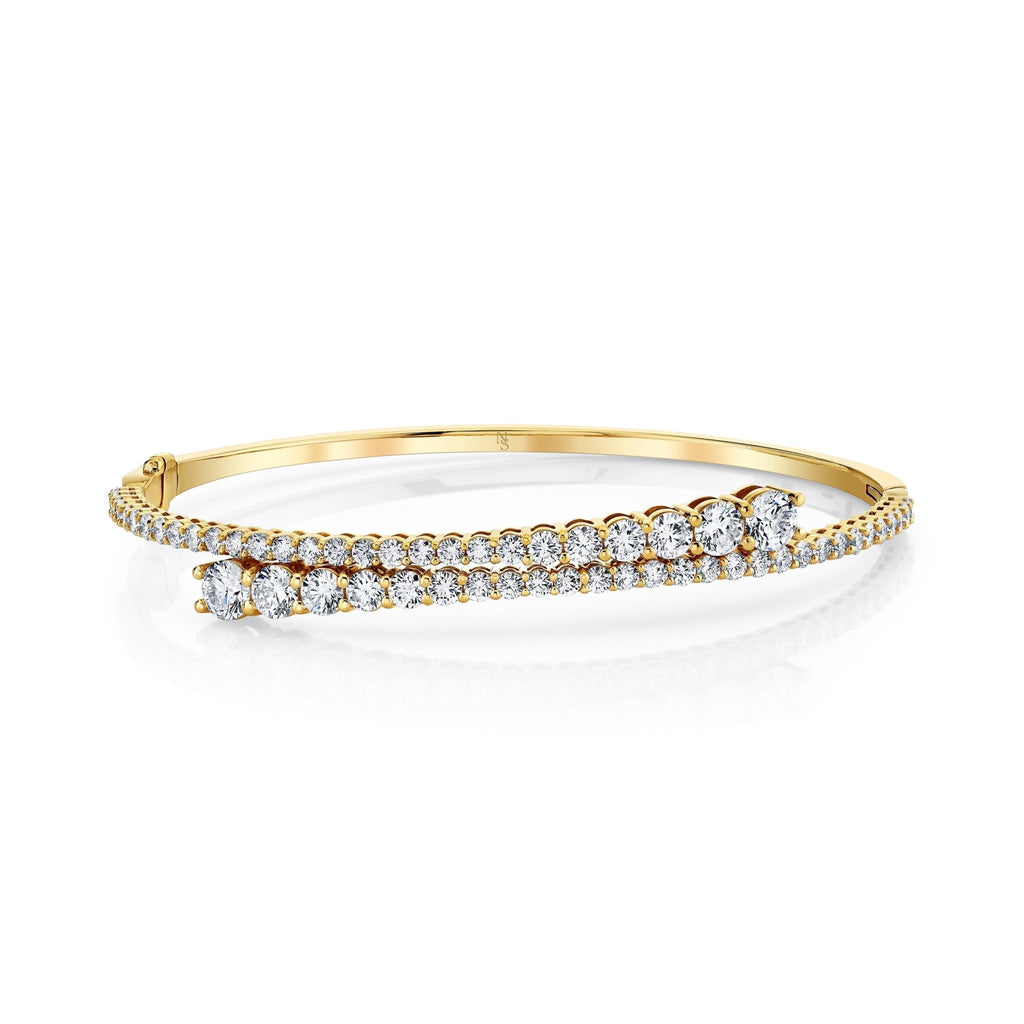 Diamond Bypass Bangle Bracelet - Chapel Hills Jewelry