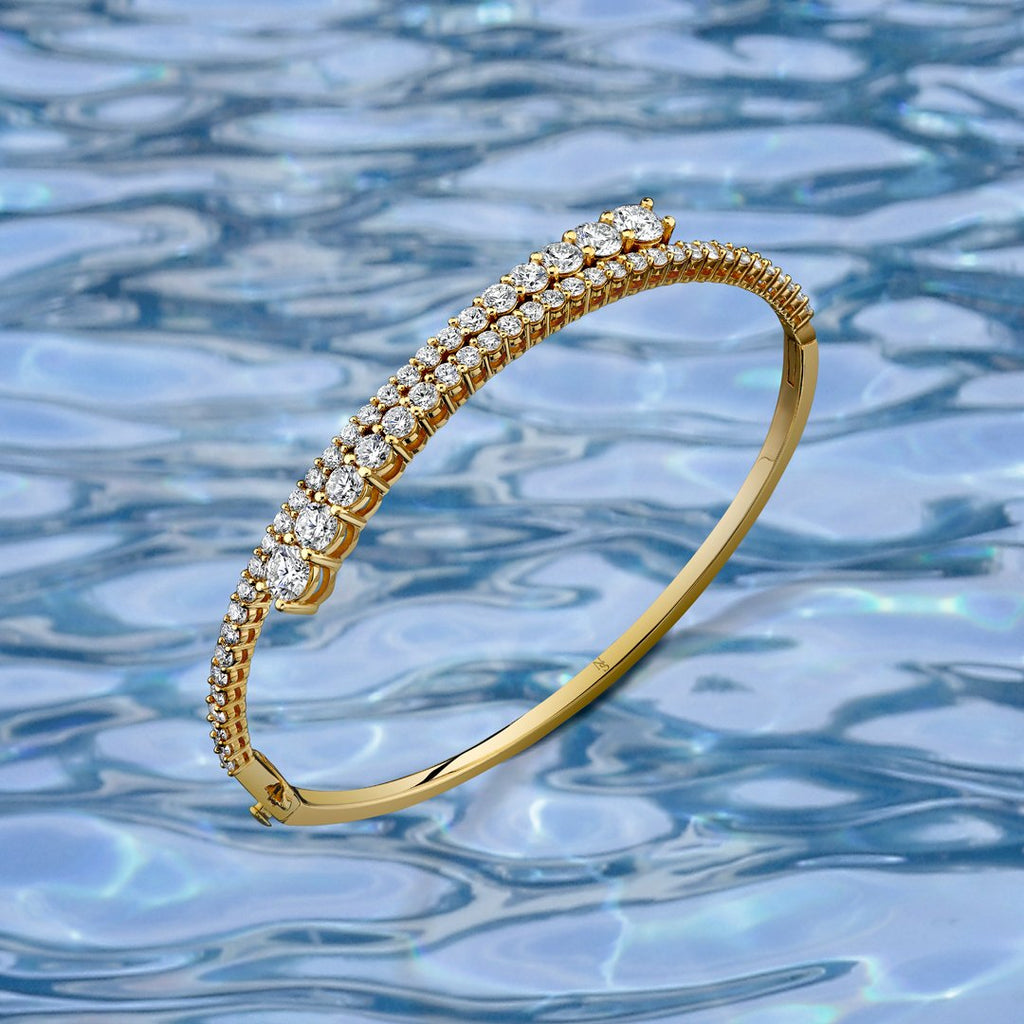 Diamond Bypass Bangle Bracelet - Chapel Hills Jewelry