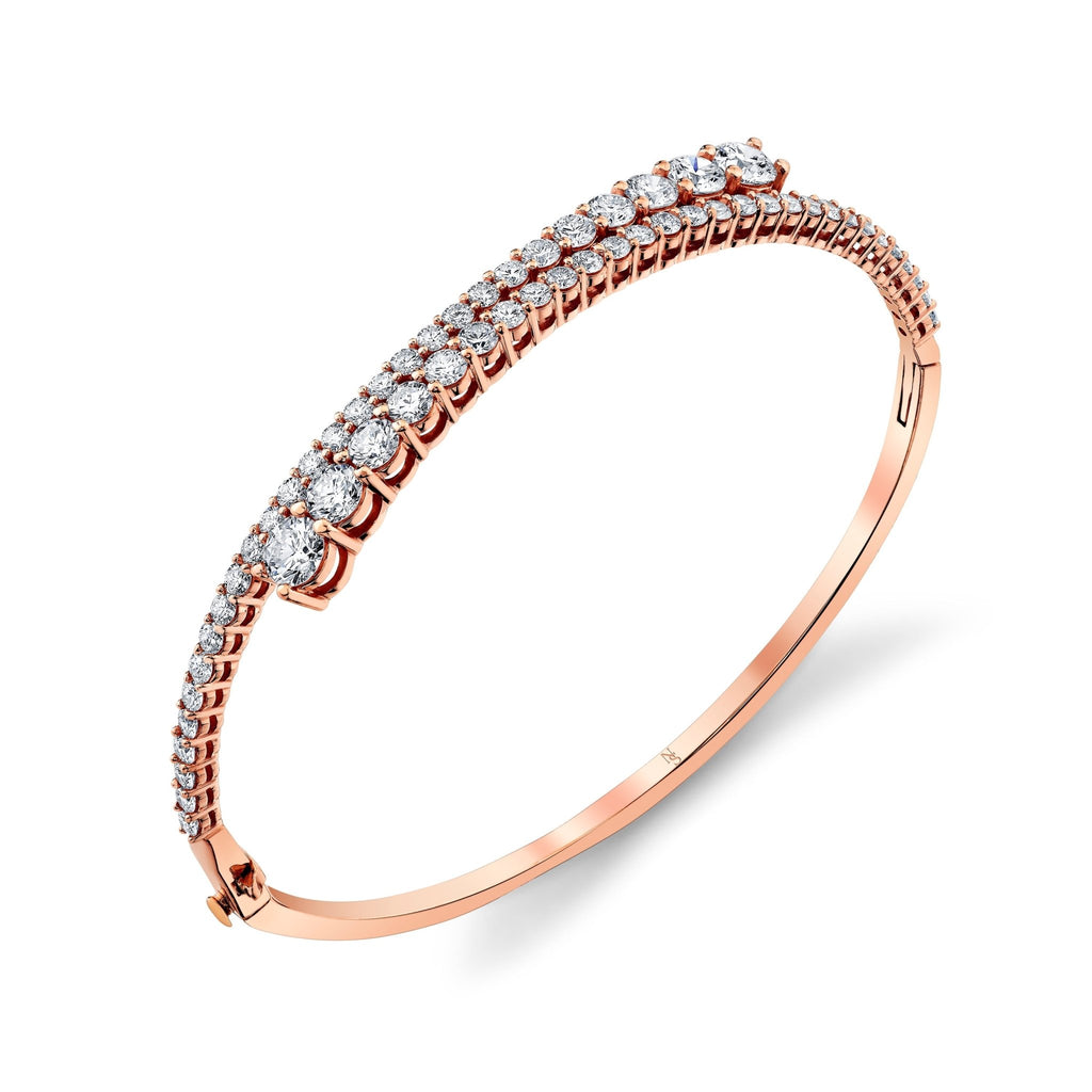 Diamond Bypass Bangle Bracelet - Chapel Hills Jewelry