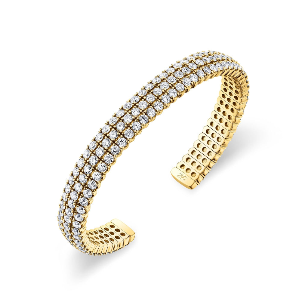 Diamond Cuff Bracelet in 18k Yellow Gold - Chapel Hills Jewelry