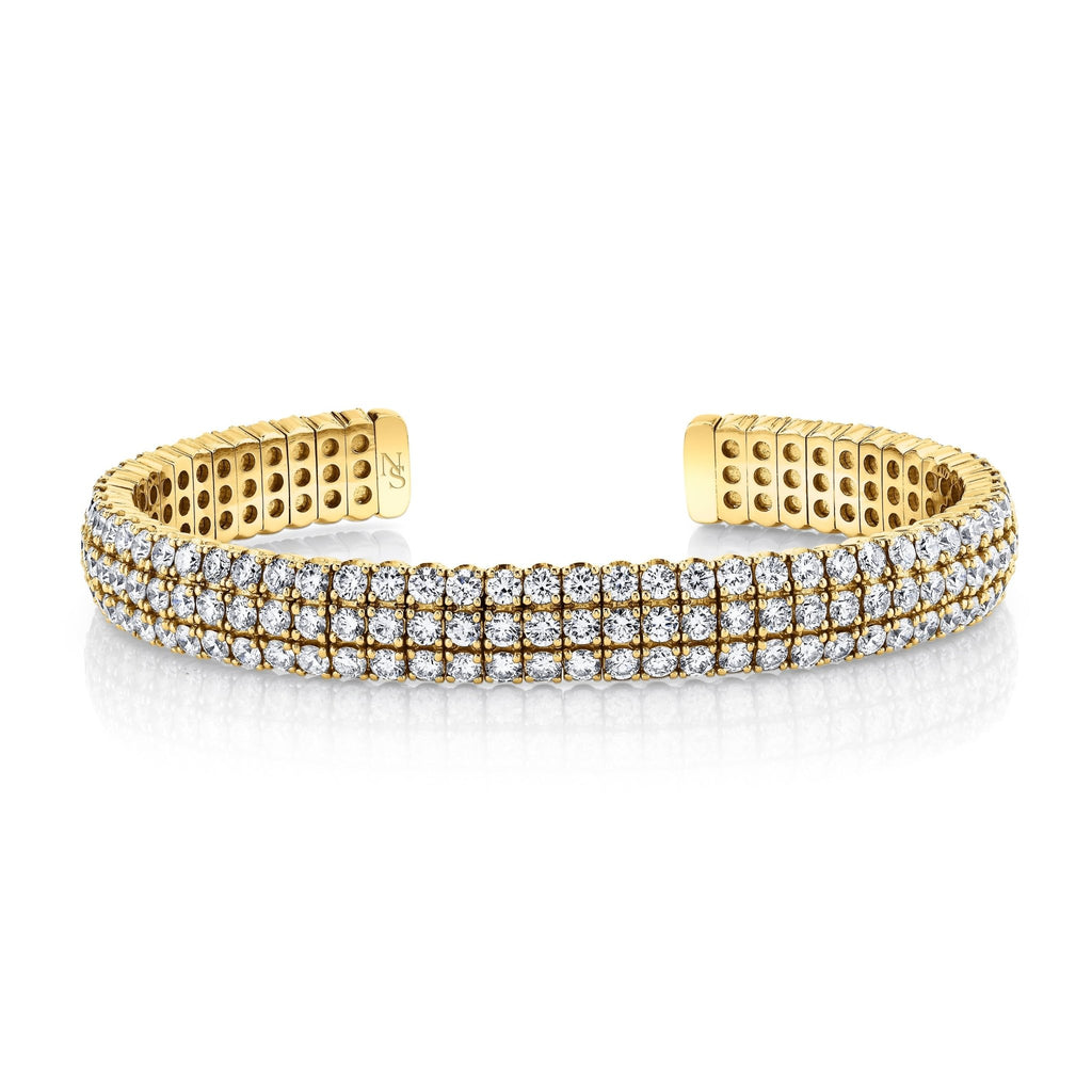 Diamond Cuff Bracelet in 18k Yellow Gold - Chapel Hills Jewelry