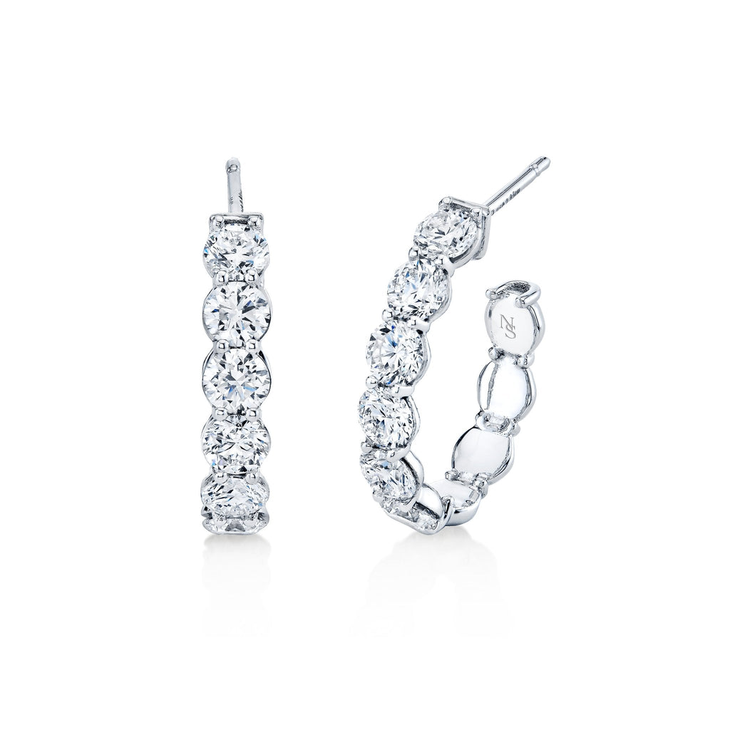 Diamond Open Ended Hoop Earrings - Chapel Hills Jewelry