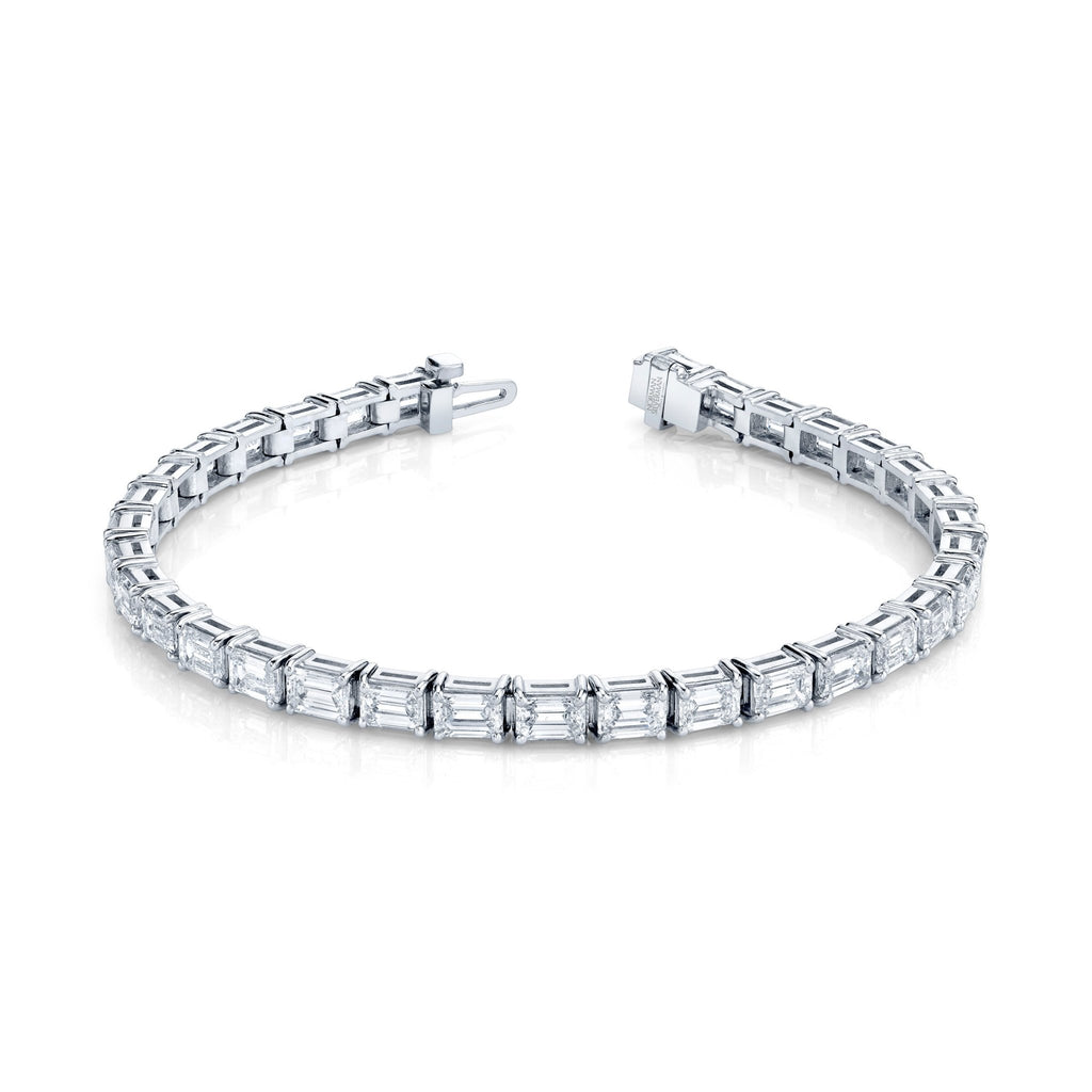 East - West Emerald Cut Diamond Bracelet - Chapel Hills Jewelry