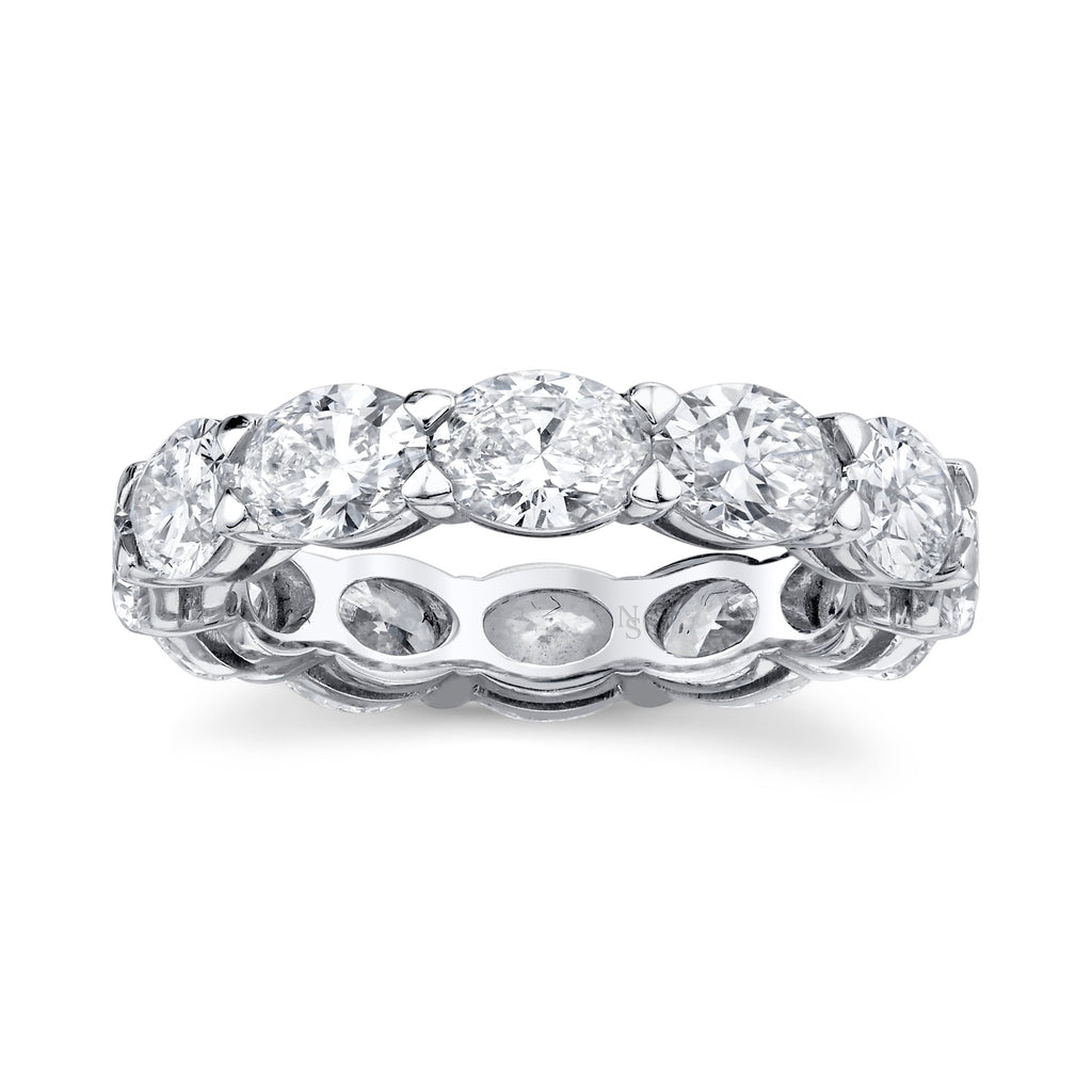 East - West Oval Cut Eternity Band - Chapel Hills Jewelry