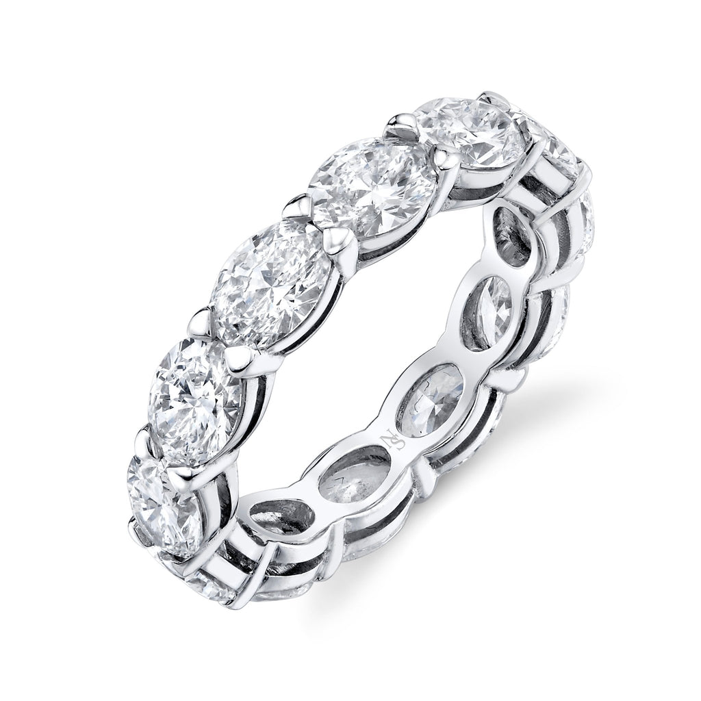 East - West Oval Cut Eternity Band - Chapel Hills Jewelry