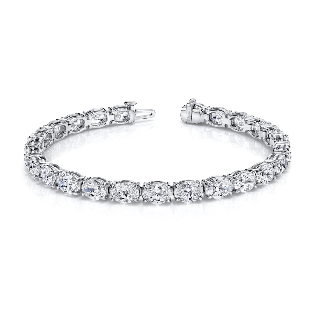 East - West Oval Diamond Bracelet - Chapel Hills Jewelry