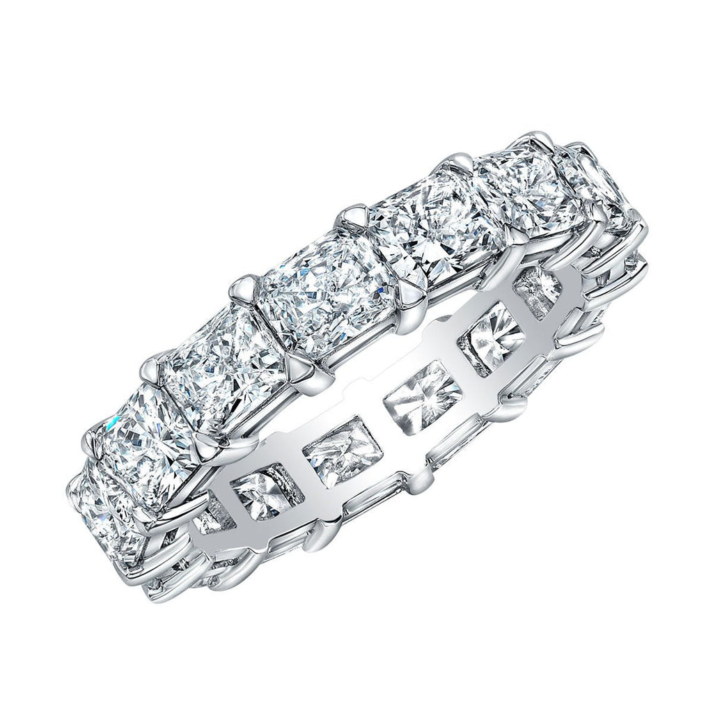 East - West Radiant Cut Platinum Eternity Band - Chapel Hills Jewelry