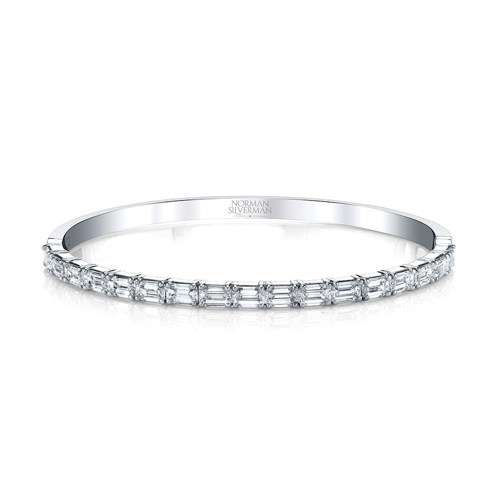 Emerald Cut Diamond Bangle Bracelet - Chapel Hills Jewelry