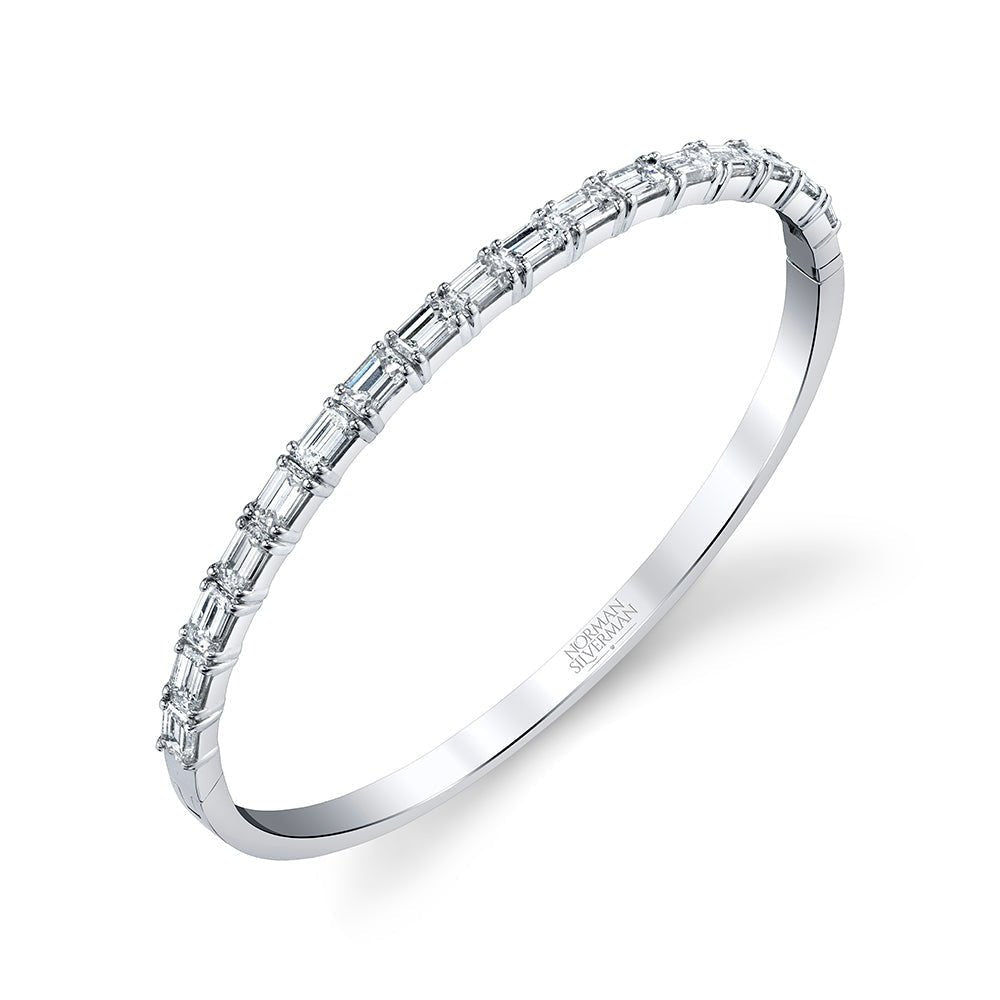 Emerald Cut Diamond Bangle Bracelet - Chapel Hills Jewelry