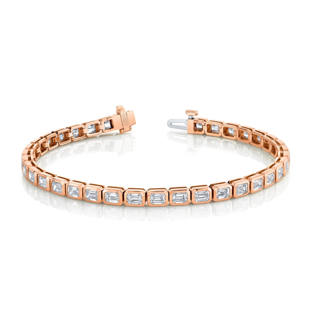 Emerald Cut Diamond Bezel Bracelet - Chapel Hills Jewelry