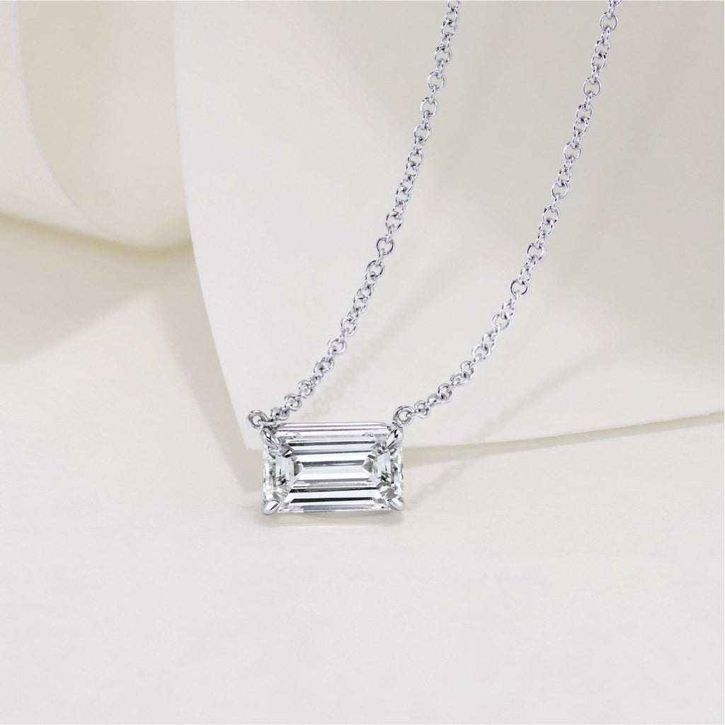 Emerald Cut Diamond Pendant - Chapel Hills Jewelry