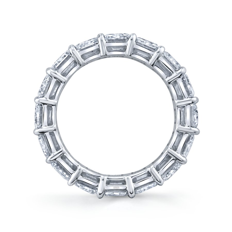 Emerald Cut Platinum Eternity Band - Chapel Hills Jewelry