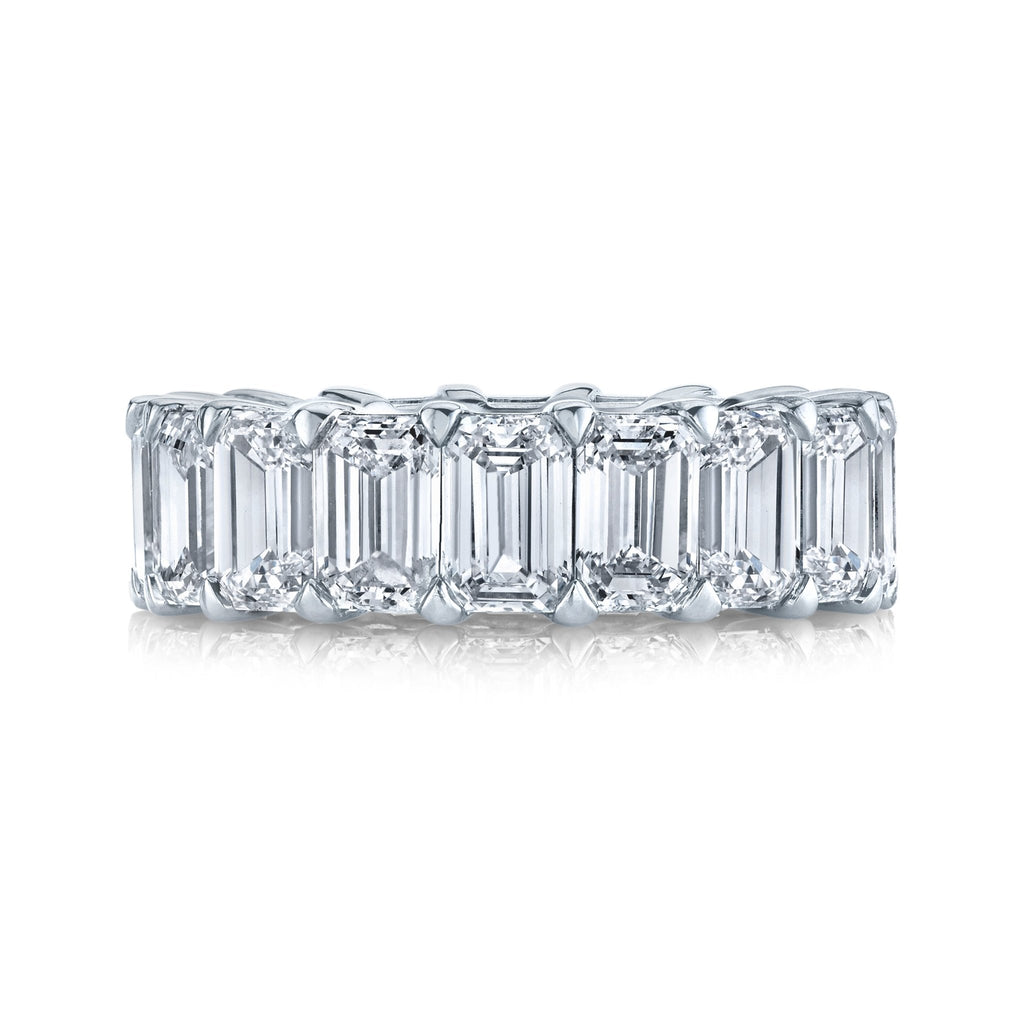 Emerald Cut Platinum Eternity Band - Chapel Hills Jewelry