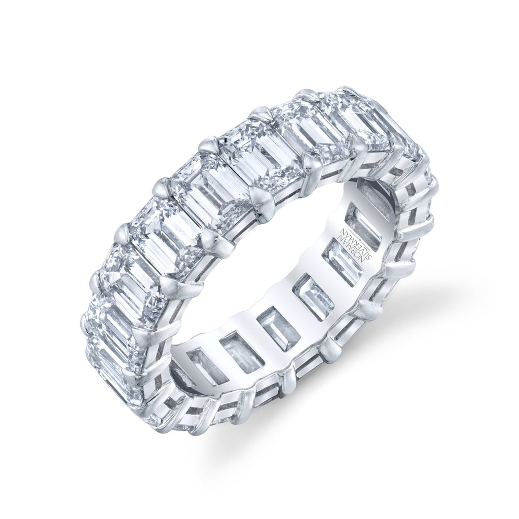 Emerald Cut Platinum Eternity Band - Chapel Hills Jewelry