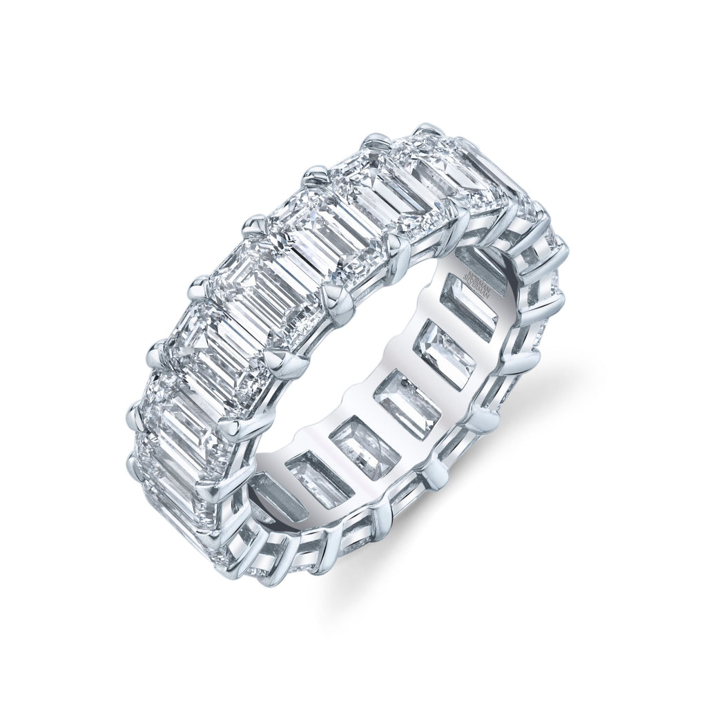 Emerald Cut Platinum Eternity Band - Chapel Hills Jewelry