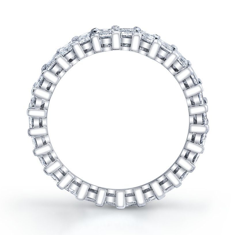 Emerald Cut Platinum Eternity Band - Chapel Hills Jewelry