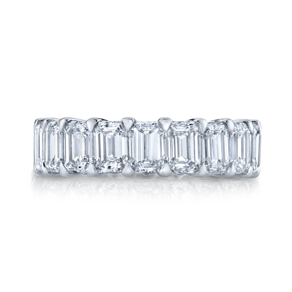 Emerald Cut Platinum Eternity Band - Chapel Hills Jewelry