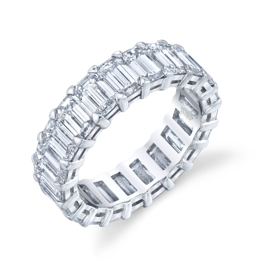 Emerald Cut Platinum Eternity Band - Chapel Hills Jewelry