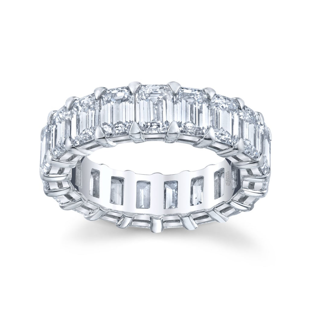 Emerald Cut Platinum Eternity Band - Chapel Hills Jewelry