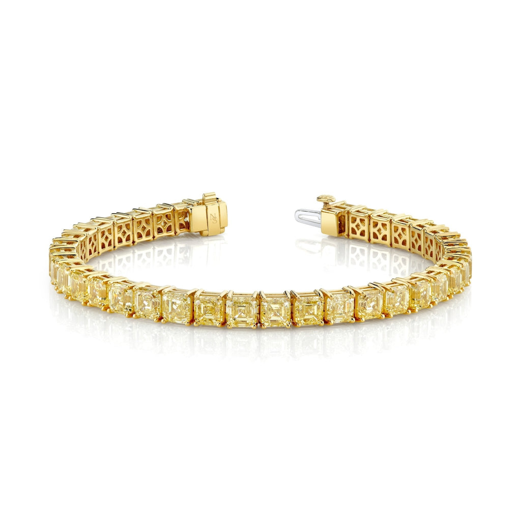 Fancy Intense Yellow Asscher Cut Diamond Bracelet - Chapel Hills Jewelry