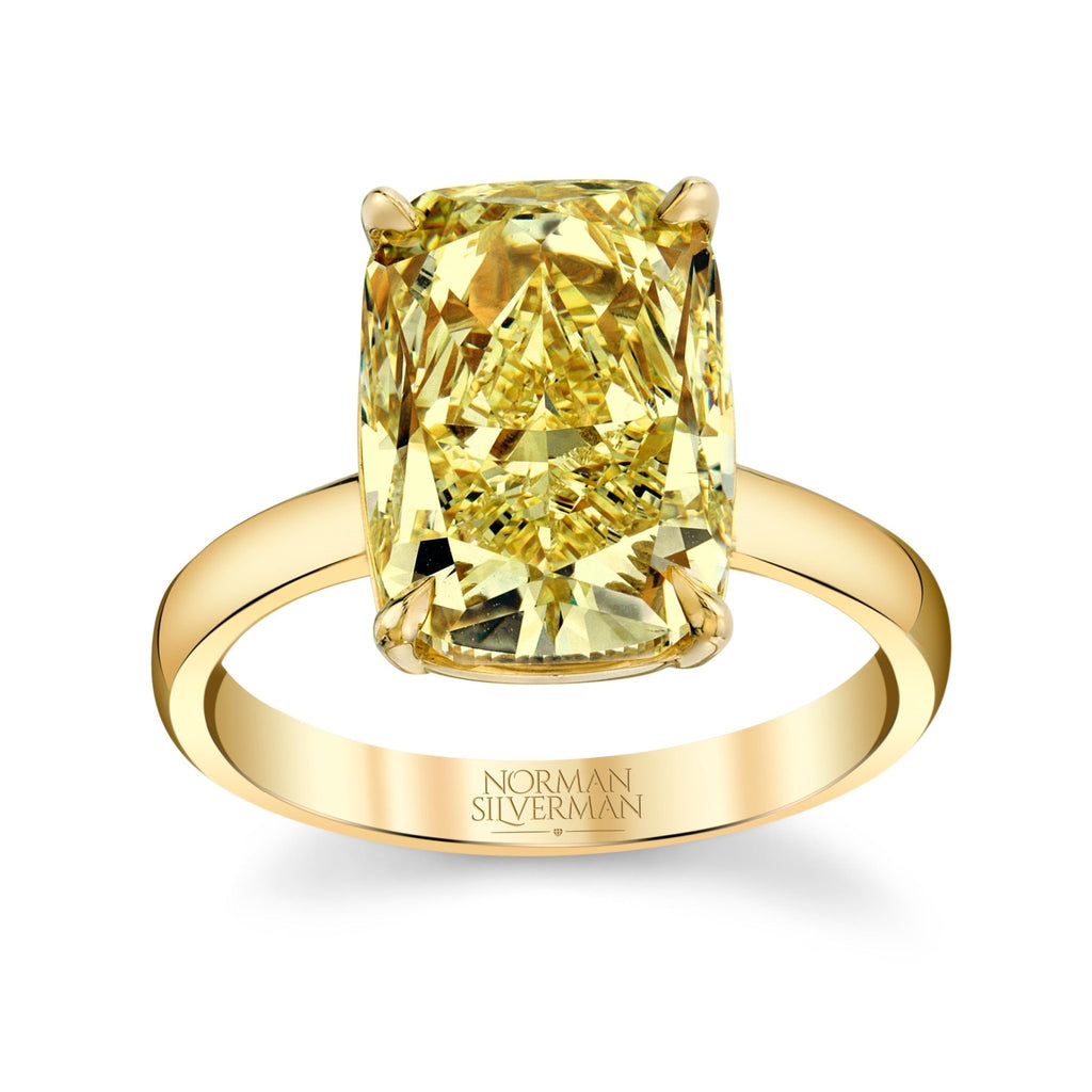 Fancy Light Yellow Cushion Cut Diamond Ring - Chapel Hills Jewelry