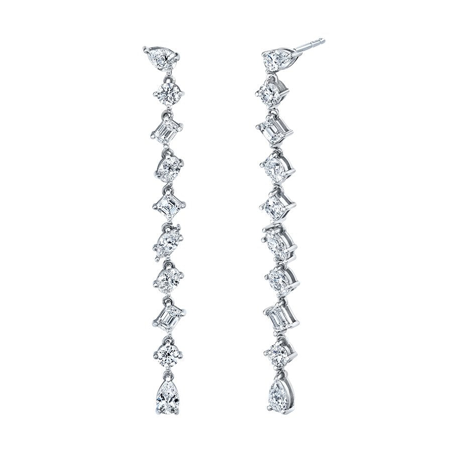 FANCY SHAPE DIAMONDS DROP EARRINGS - Chapel Hills Jewelry